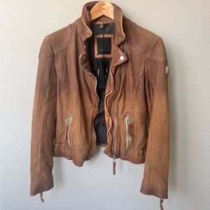 Mauritius Caramel  Leather Jacket - Size XL